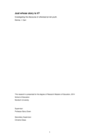 Just whose story is it? Investigating the discourse of otherised at-risk youth