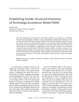 Establishing gender structural invariance of Technology Acceptance Model (TAM)