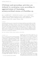 Chitinase and peroxidase activities are induced in eucalyptus roots according to aggressiveness of Australian ectomycorrhizal strains of Pisolithus sp.