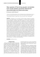New species of free-living  aquatic nematodes from south-western Australia (Nematoda: Axonolaimidae and Desmodoridae)