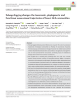 Salvage logging changes the taxonomic, phylogenetic and functional successional trajectories of forest bird communities