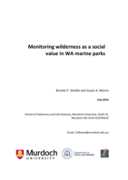 Monitoring wilderness as a social value in WA marine parks