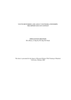 Youth mentoring and adult-youth relationships: The importance of context
