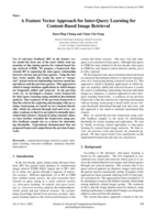A feature vector approach for inter-query learning for content-based image retrieval