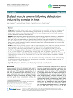 Skeletal muscle volume following dehydration induced by exercise in heat
