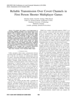 Reliable transmission over covert channels in first person shooter multiplayer games
