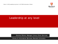 Leadership at any level