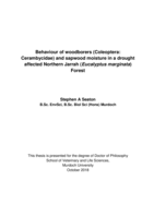 Behaviour of woodborers (Coleoptera: Cerambycidae) and sapwood moisture in a drought affected Northern Jarrah (Eucalyptus marginata) Forest
