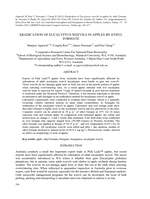Eradication of eucalyptus weevils in apples by ethyl formate