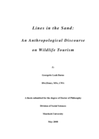Lines in the sand: An anthropological discourse on wildlife tourism