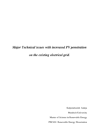 Major technical issues with increased PV penetration on the existing electrical grid