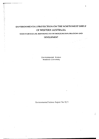 Environmental protection on the North West Shelf of Western Australia : with particular reference to petroleum exploration and development
