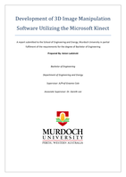 Development of 3D image manipulation software utilizing the microsoft kinect
