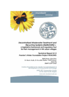 Decentralised wastewater treatment and recycling systems (DeWaTARS) - a legislative framework and regulatory toolfor their management in WA urban villages