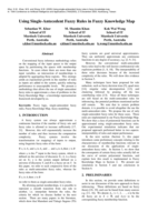 Using single-antecedent fuzzy rules in fuzzy knowledge map