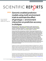 Genomic-enabled prediction models using multi-environment trials to estimate the effect of genotype × environment interaction on prediction accuracy in chickpea
