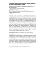 Opposed flame spread in narrow channel apparatus to assist in suppression studies