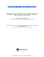 Qualitative behavioral assessment of transport-naive and transport-habituated sheep