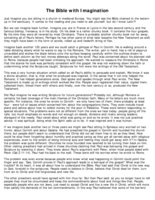 The Bible with imagination