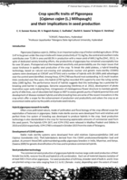 Crop specific traits of Pigeonpea [Cajanus cajan (L.) Millspaugh) and their implications in seed production