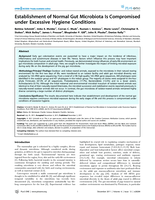 Establishment of normal gut microbiota is compromised under excessive hygiene conditions