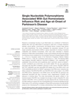 Single nucleotide polymorphisms associated with gut homeostasis influence risk and age-at-onset of Parkinson's disease