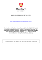 Social presence and participatory media in authentic learning