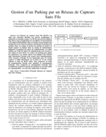 Gestion d’un Parking par un Réseau de Capteurs Sans Fils (English Title: “Parking Management Using Wireless Sensor Networks”).