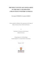 The effect of suitcase concealment on the insect colonisation: A pilot study in Western Australia