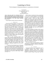 Learning to grow: the development of educational groups in a synchronous environment