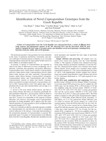 Identification of novel cryptosporidium genotypes from the Czech Republic