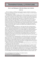 How to read Shakespeare while duck-sitting in outer suburbia