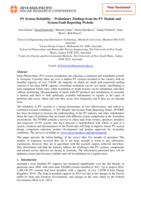 PV system reliability - Preliminary findings from the PV module and system fault reporting website