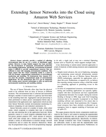 Extending sensor networks into the Cloud using Amazon Web Services