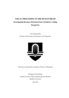 Visual processing in the human brain: Investigating deviance detection from a predictive coding perspective