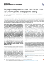 Reprogramming the anti-tumor immune response via CRISPR genetic and epigenetic editing
