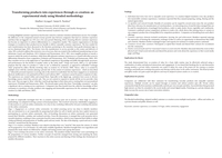 Transforming products into experiences through Co-Creation: An experimental study using blended methodology