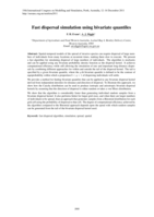 Fast dispersal simulation using bivariate quantiles