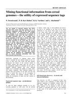 Mining functional information from cereal genomes–the utility of expressed sequence tags