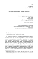 Division temporelle et réel du transfert