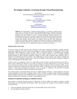 Developing Authentic e-Learning through Virtual Benchmarking