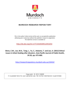 Ethical issues in infant feeding after disasters