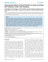Constrained pattern of viral evolution in acute and early HCV infection limits viral plasticity