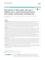 Recruitment of older adults with type 2 diabetes into a community-based exercise and nutrition randomised controlled trial