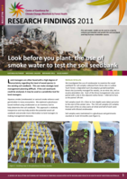 Look before you plant: the use of smoke water to test the soil seedbank
