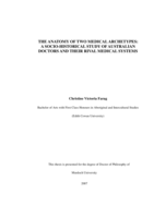 The anatomy of two medical archetypes: a socio-historical study of Australian doctors and their rival medical systems
