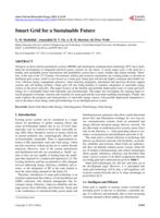 Smart grid for a sustainable future