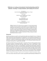 Reflections on creating an international virtual benchmarking model for authentic e-learning: Crossing boundaries and breaking down barriers