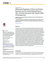 Differential regulation of gene and protein expression by zinc oxide nanoparticles in hen’s ovarian granulosa cells: Specific roles of nanoparticles