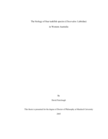 The biology of four tuskfish species (Choerodon: Labridae) in Western Australia